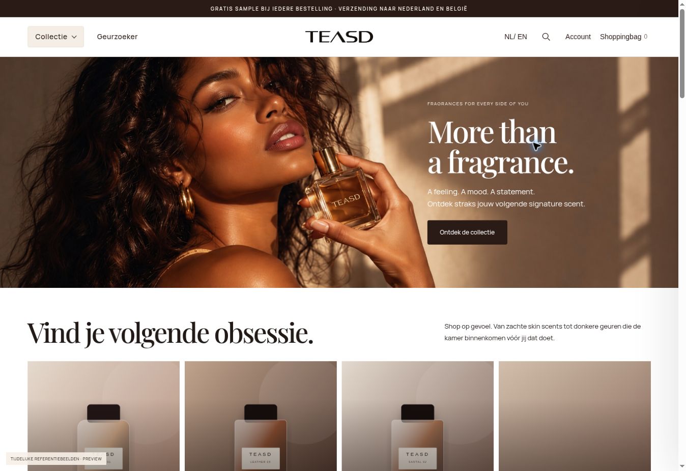 TEASD, interface gemaakt door Solveire